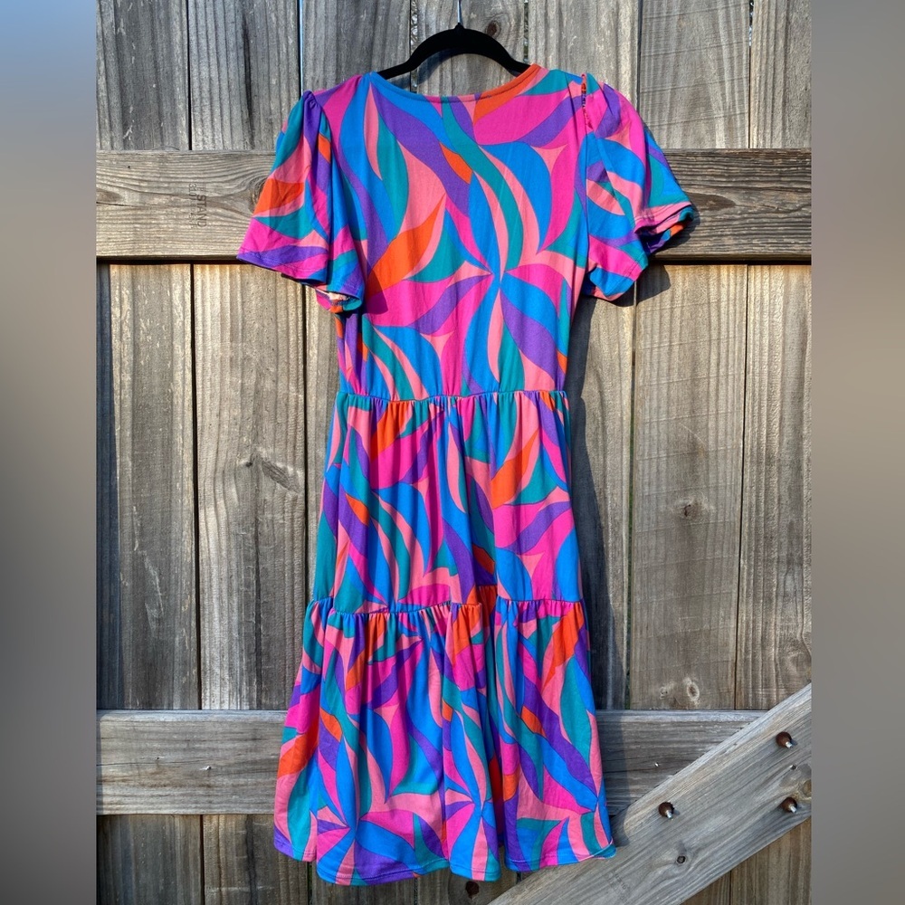 Colorful Abstract Midi Dress - Picture 6 of 8